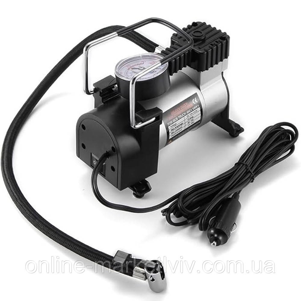 Автомобільний компресор від прикурювача 965 кПа, Air pump HS-208 / Насос для автомобільних шин, фото 1