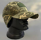 Зимова кепка з липучкою під шеврон (піксель)