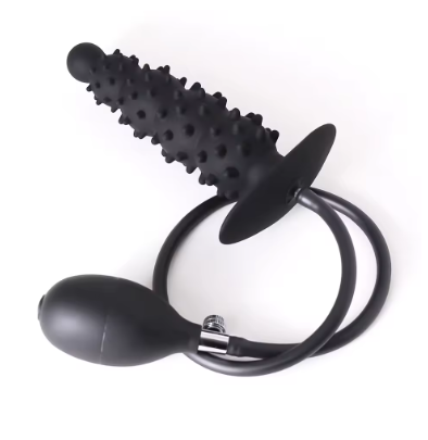 Надувна анальна пробка з шипами 17 см Анальний розширювач  Масажер простати Стимулятор точки G, фото 1