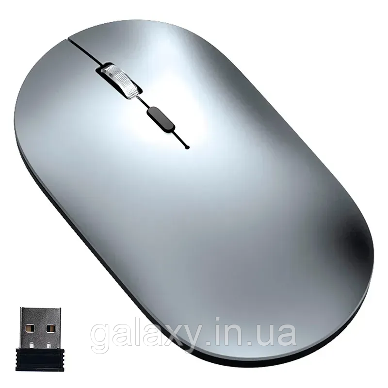 Мыша TWolf бездротова BT5.0/2.4G для ПК ноутбука X2 Rechargeable Gray, фото 1