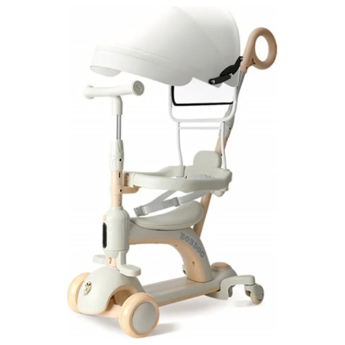 Дитячий самокат-трансформер CITY LINE Smart Baby 669 3в1, з батьківською ручкою, сидінням і капюшоном, фото 1