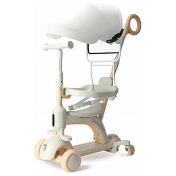 Дитячий самокат-трансформер CITY LINE Smart Baby 669 3в1, з батьківською ручкою, сидінням і капюшоном