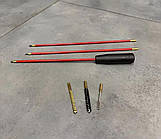 Набір для чищення нарізної зброї Київські шомполи, кал. 5.6 мм / 5.45 мм, сталь в обплетенні, набір для чищення зброї