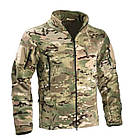 Кофта флісова тактична Han-Wild multicam Фліска чоловіча мультикам із липучками під шеврони