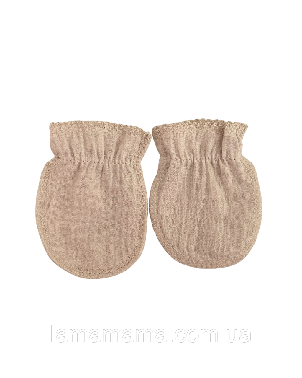 Муслінові царапки на руки для новонароджених 0-3 міс. Персиковий Minikin, фото 1