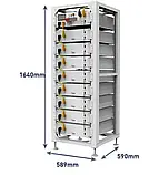 Стійка для високовольтної батареї Deye 3U-LRACK (8 батарей + BMS), фото 5