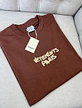 Футболка Vetements Paris Brown чоловіча коричнева бавовна оверсайз, фото 5