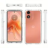 Протиударний прозорий чохол для Motorola Moto G04 / G04S / E14, фото 3