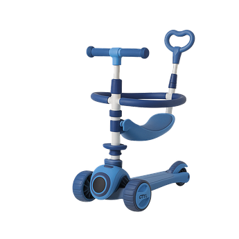 Дитячий самокат CITY LINE X20 3в1, складаний, зі спинкою, батьківською ручкою та LED-підсвіткою, до 50 кг