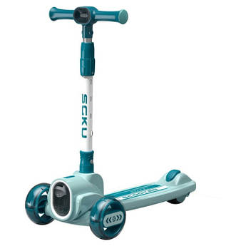 Дитячий триколісний самокат Maraton Flash City, складаний, з LED-підсвіткою коліс, для дітей від 3 років