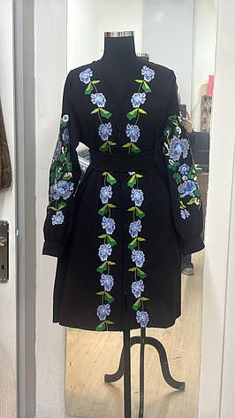 Сукня вишиванка чорного кольору з оригінальною вишивкою розміри S, M, L, фото 2