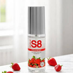 Інтимна смазка Їстівний лубрикант оральний на водній основі Stimul8 полуничний 50 мл мастило для мінету