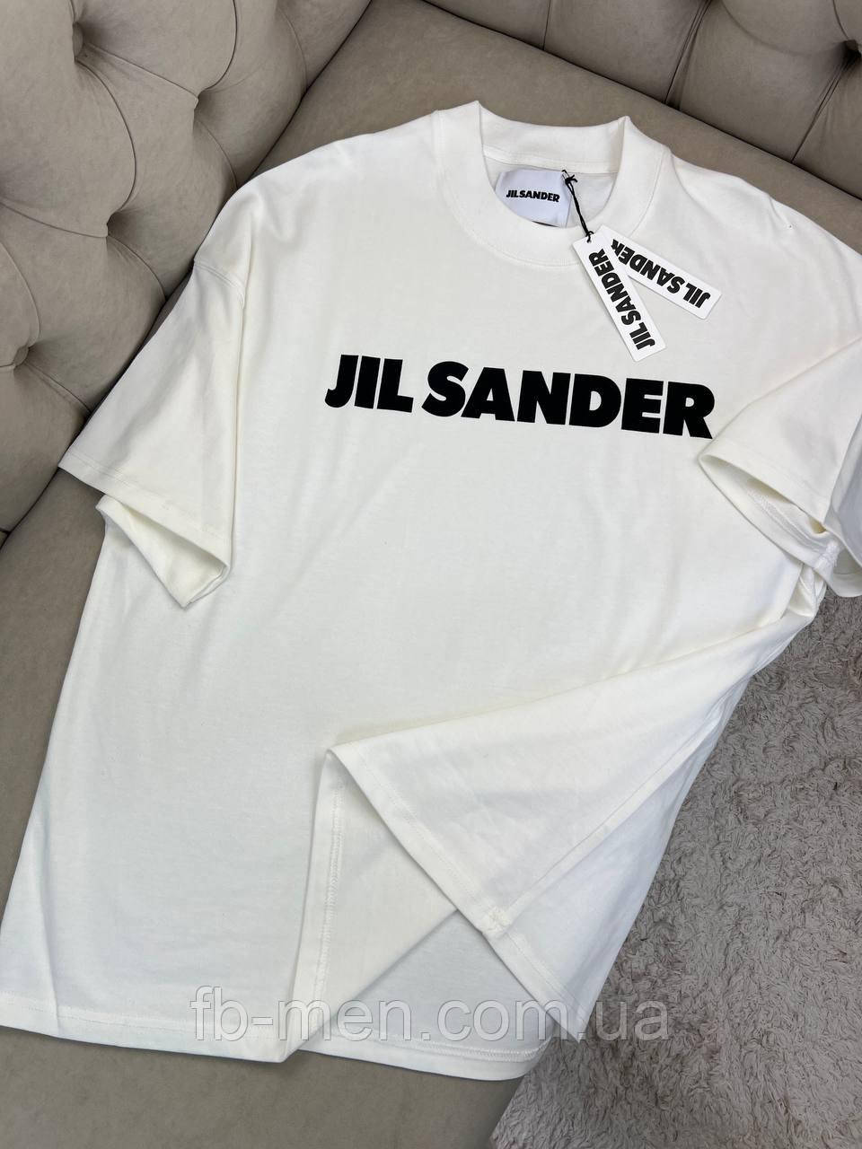 Футболка Jil Sander Classic Logo чоловіча біла бавовна