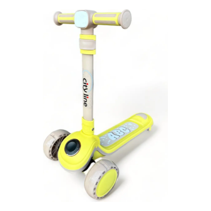 Дитячий складаний самокат CITY LINE 902 Music з музикою, LED-підсвіткою та трьома колесами, до 70 кг, фото 1
