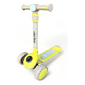 Дитячий складаний самокат CITY LINE 902 Music з музикою, LED-підсвіткою та трьома колесами, до 70 кг