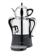 Електричний самовар Korkmaz Hanedan Azura Inox/Chrome (A842) 2000 Вт, Турецький чайник чайданлик