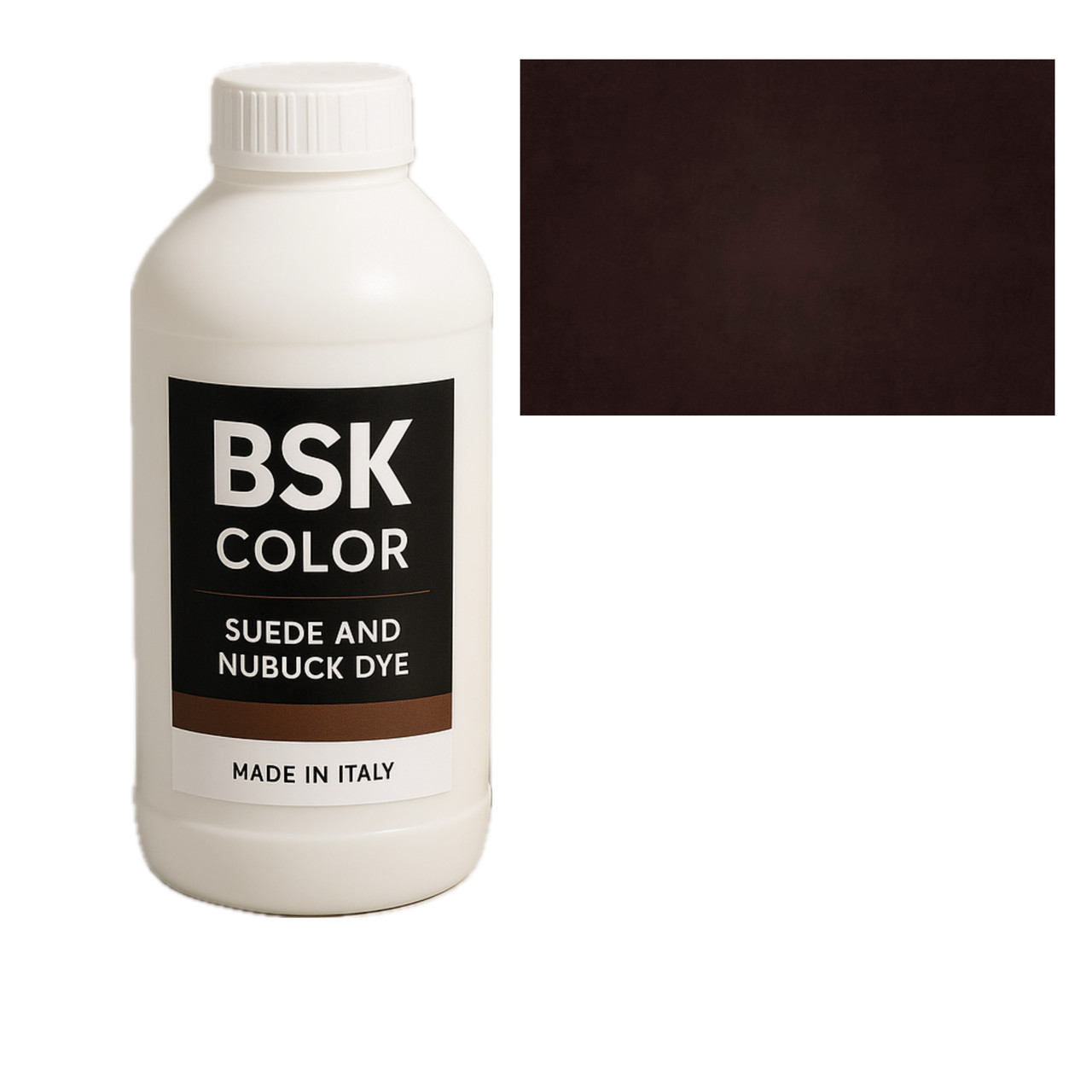 Фарба для замші та нубуку темно-коричневий BSK Color, 500 мл
