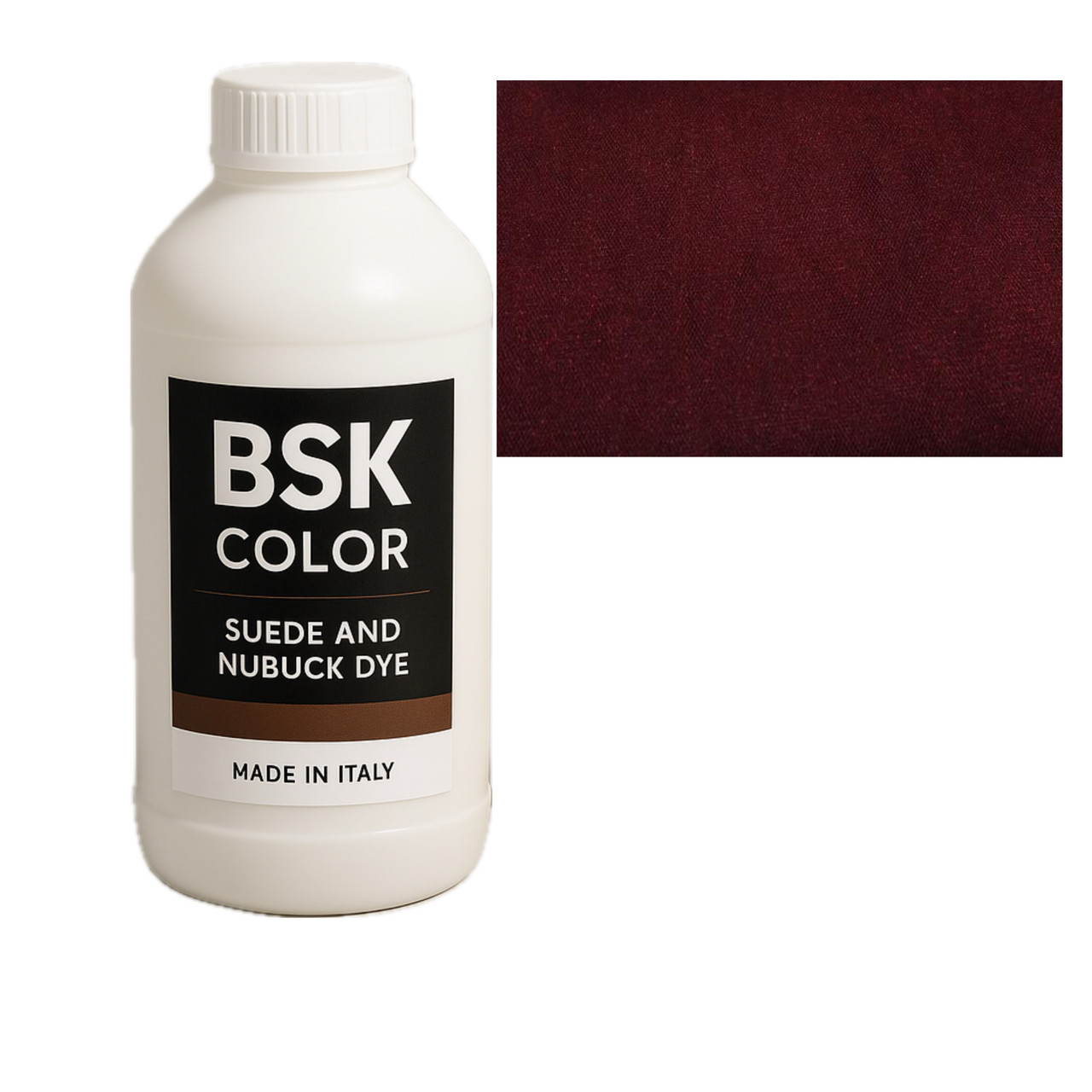 Фарба для замші та нубуку бордвий BSK Color, 500 мл