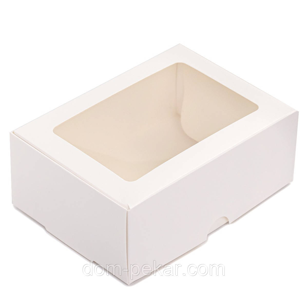 Упаковка для макаронс із вікном 100*140*55 Біла