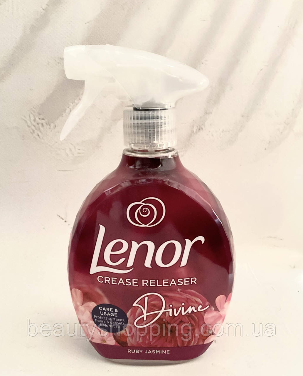 Lenor Divine crease releaser Ruby Jasmine Спрей для розгладження складок на одязі 500 мл