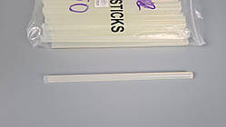 Клей стрижень для пістолета тонкий 8 мм 25 см прозорий (1 шт.)