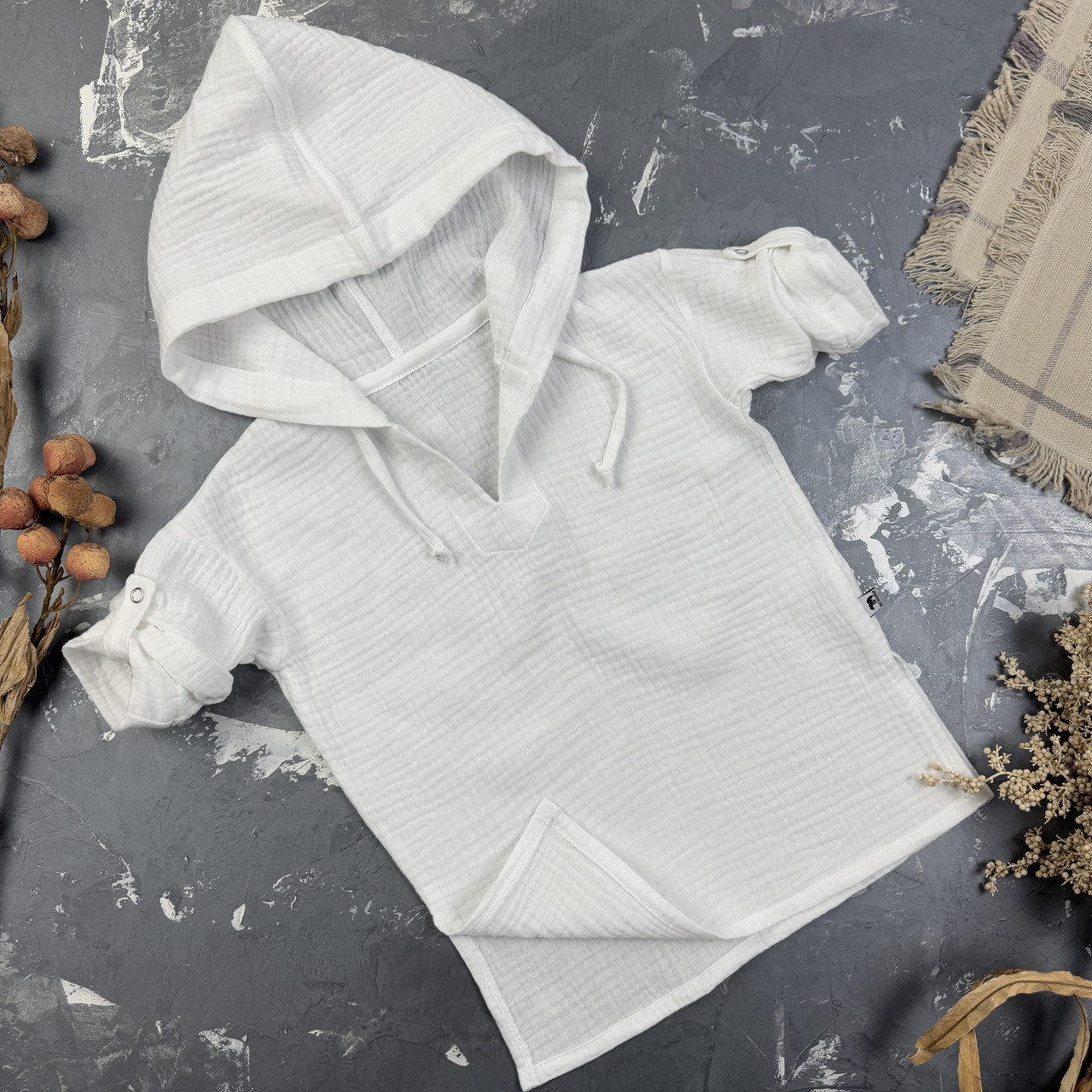 Муслінова туніка muslin cotton BEWARM дитяча Белая