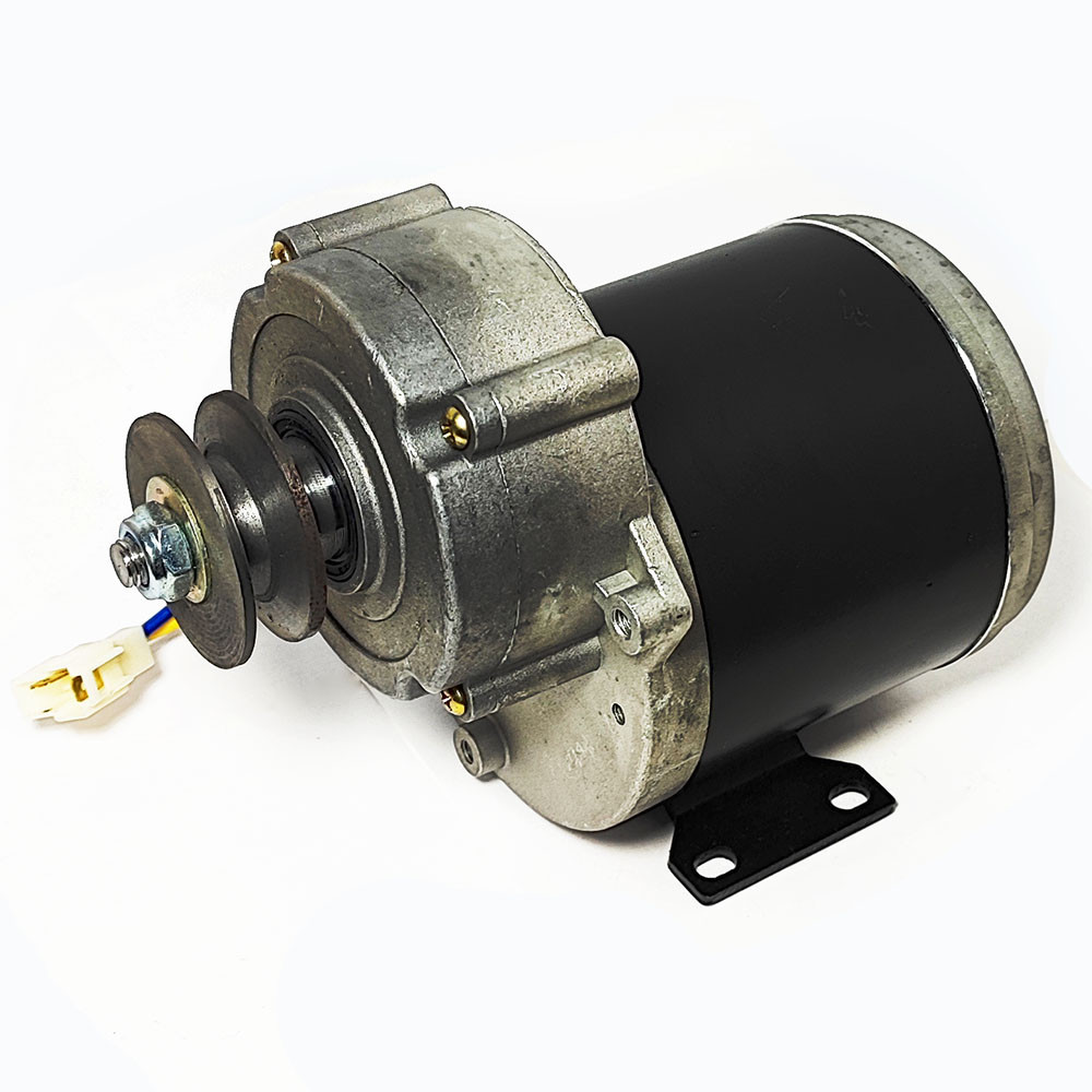 Електромотор редукторний 12 вольтів 600 ватів під ремінь