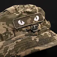 Шеврон/патч вишитий очі кота піксель ЗСУ