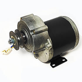 Електромотор редукторний 12 V 600 W під ремінь