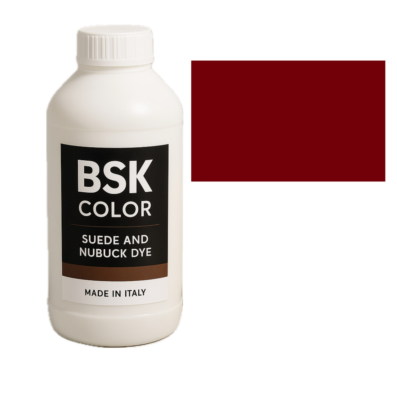 Фарба для замші та нубуку темно-червоний BSK Color, 500 мл