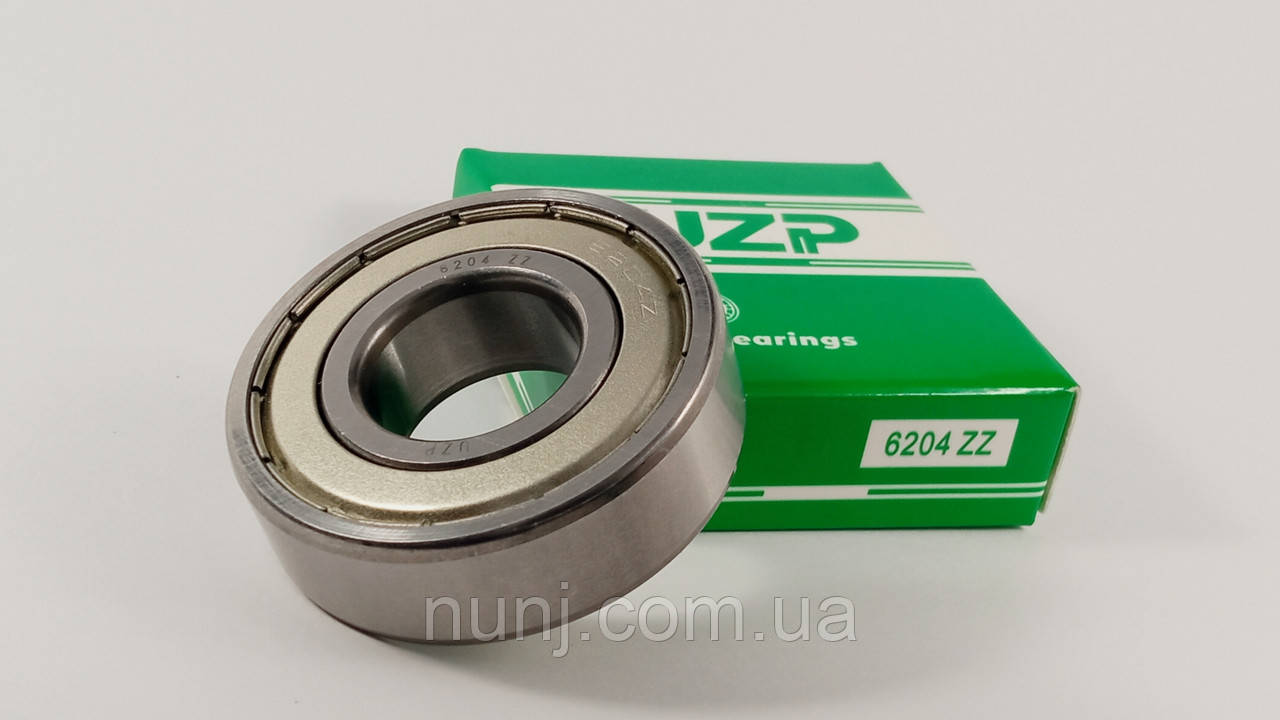 Підшипник 6204-ZZ UZP (80204) розміри: 20*47*14 кульковий радіальний закритий, фото 1