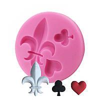 Силіконовий молд масть карти 65 мм рожевий