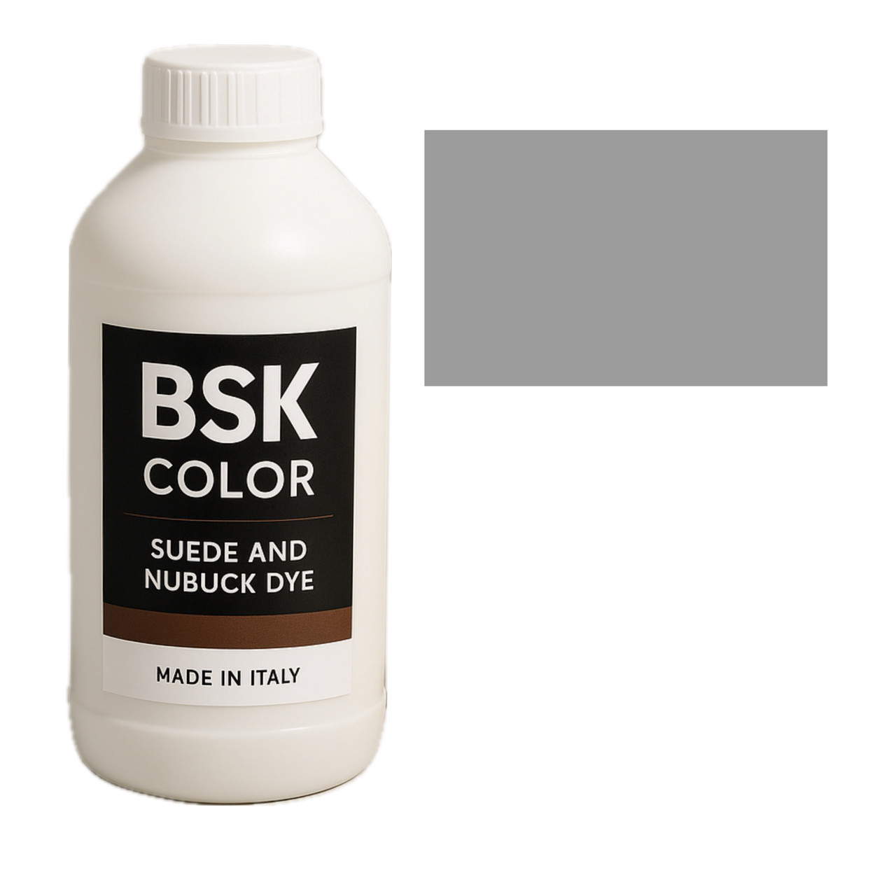 Фарба для замші та нубуку світло сірий BSK Color, 500 мл