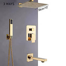 Золотая душевая система скрытого монтажа FUTURA 17GBV Gold