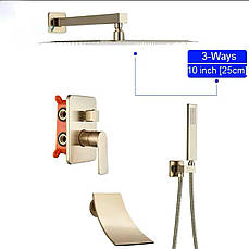 Смеситель для душа скрытого монтажа FUTURA 567-12 HY Матовое золото