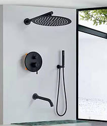 Душевая система скрытого монтажа FUTURA FUI-76 Черная матовая