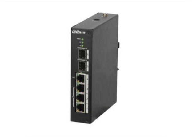 Комутатор 4 порти керований Dahua DH-PFS4206-4P-120 POE