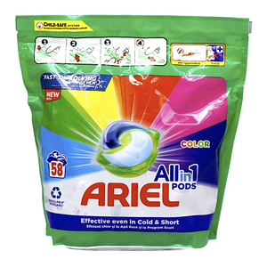 Гель у капсулах ARIEL ALLin1 PODS 58шт. COLOR