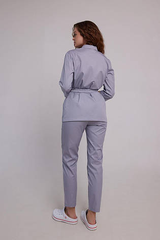 Жіночий медичний костюм Есмеральда сірий - Костюм косметолога - Костюм масажиста, фото 2