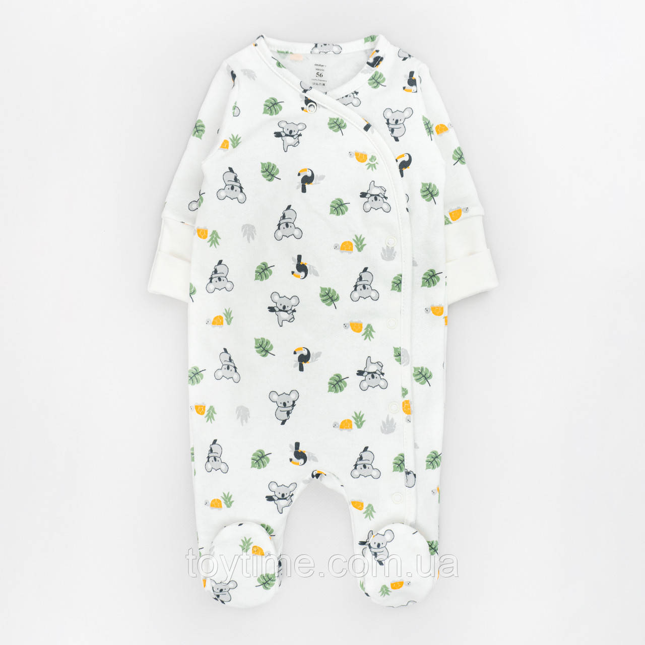 Чоловічок для немовлят з начосом діагональна застібка Koala, фото 1