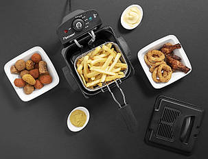 УЦЕНКА!!Фритюрниця Bestron Oil Fryer, мініфритюрниця для 1 порції картоплі фрі, риби або нагетсів, фото 3