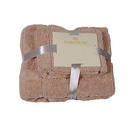 Набір 2шт махрових рушників Пілот Ярослав (70х140+40х70см)  Бежевий