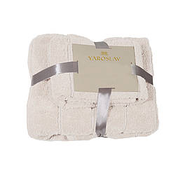 Набір 2шт махрових рушників Пілот Ярослав (70х140+40х70см) Молочний