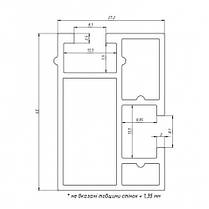 Алюмінієвий профіль для кріплення сонячних панелей SPL-1 розмір 40*27,5см, фото 3