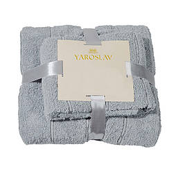 Набір 2шт махрових рушників Пілот Ярослав (70х140+40х70см) Сірий