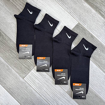 Шкарпетки чоловічі демісезонні бавовна короткі Nike Performance Tennis, розмір 41-45, чорні, 05069