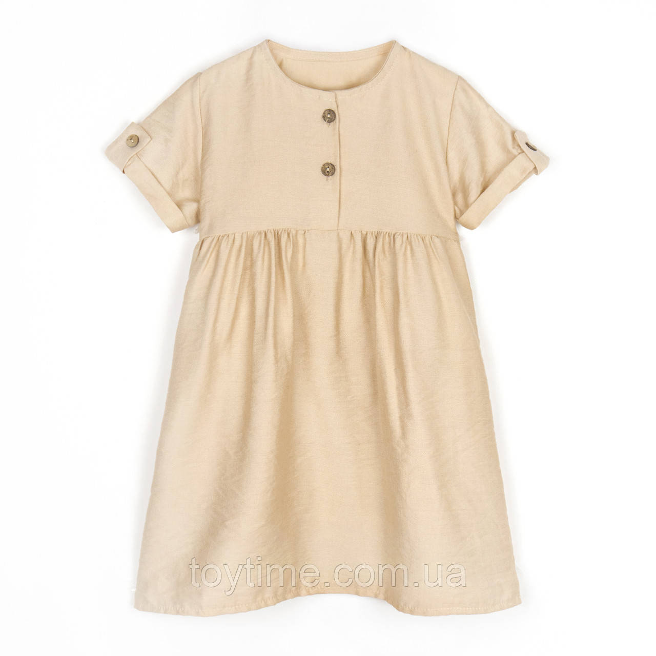 Сукня для дівчинки з ґудзиками Beige Elegant, фото 1