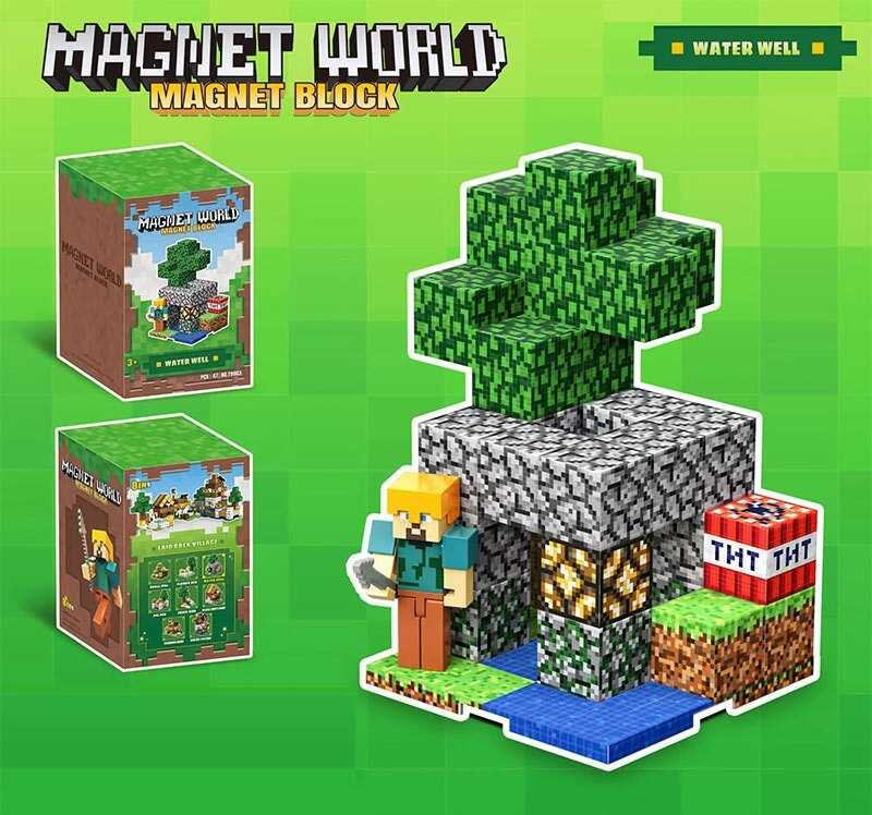 Магнітний конструктор Майнкрафт «Magnet world», Water Well  47 деталей T9903, фото 1
