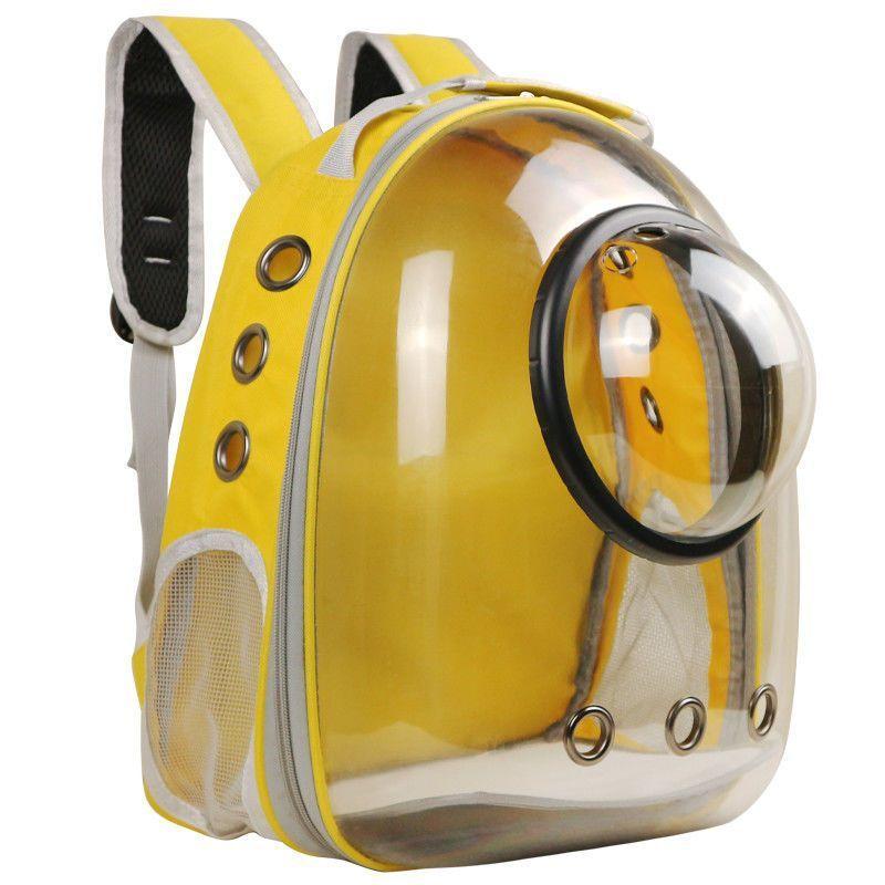 Рюкзак для перенесення тварин з ілюмінатором CosmoPet CP-101 для кішок і собак Clear Yellow