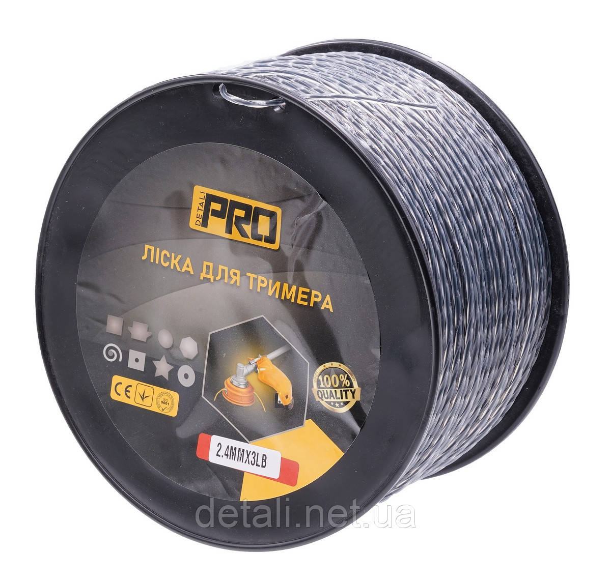 Ліска косильна спіраль d2.4 мм 3 LB (223 м)